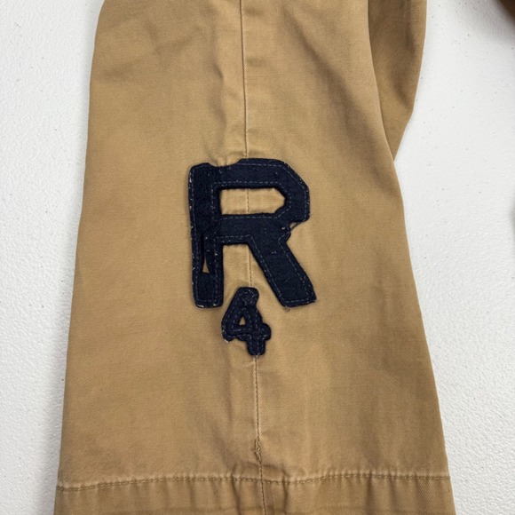 Polo Ralph Lauren Distressed Chino Pants Tan Khaki Mens 33x32 Patch Work RN41381 - Picture 9 of 14